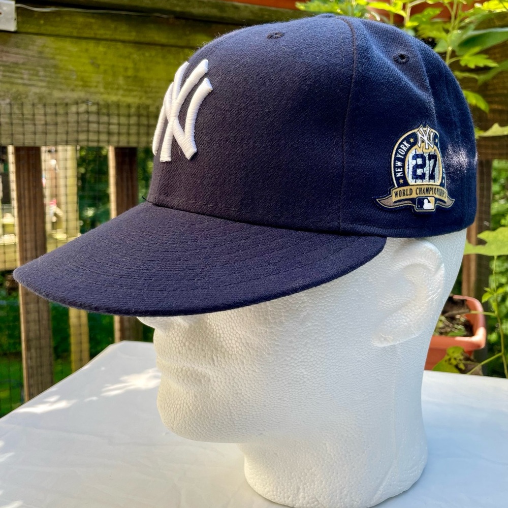 New Era 59fifty New York Yankees Hat w/27 World Champions Patch Size 7 Men’s